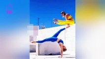 How's girls doing stunts Hard Stunts ️ Perfect balance body #stunts #girls #yoga #exercise #short #reels #statues #viral #inspiresemotions