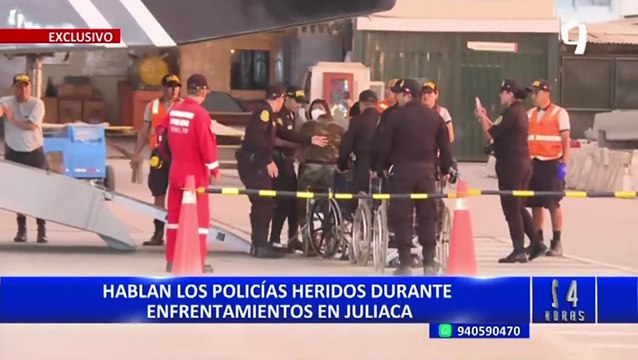 ¡EXCLUSIVO! Hablan policías heridos durante violentas manifestaciones en Juliaca