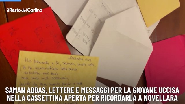 Saman Abbas, lettere e messaggi per la giovane uccisa nella cassettina aperta per ricordarla a Novellara