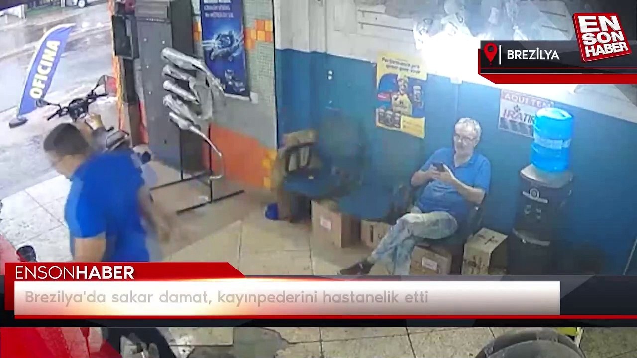 Brezilya'da sakar damat, kayınpederini hastanelik etti