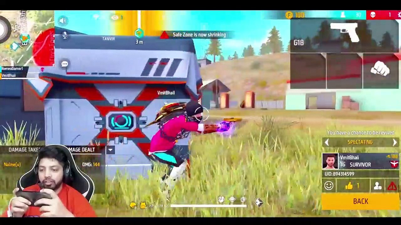 Amitbhai Impossible Solo Vs Squad Gameplay--- Jod Level Reaction Of Romeo--- Garena Free Fire R.G