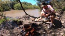 Pesca y Cocina en Hermoso Arroyo, Pescado Frito, Bagres Sapo, Exploración y Naturaleza