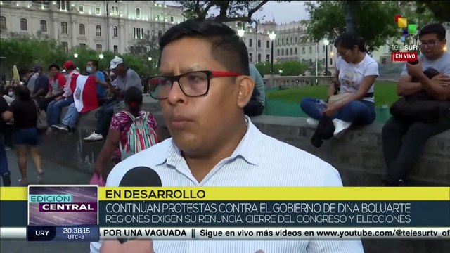 En varias regiones de Perú continúan las protestas exigiendo la renuncia de la pdta. Dina Boluarte