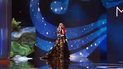 Al estilo Morazán, Rebeca Rodríguez luce su traje típico