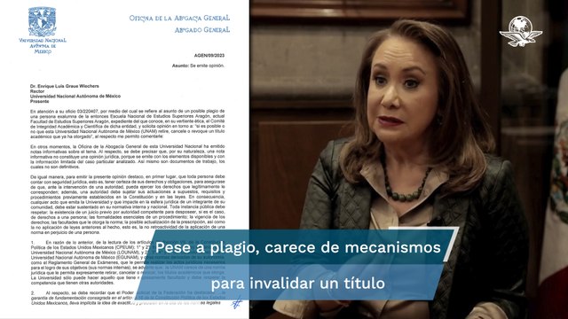 UNAM confirma que tesis de ministra Yasmín Esquivel es copia sustancial de la presentada en 1986