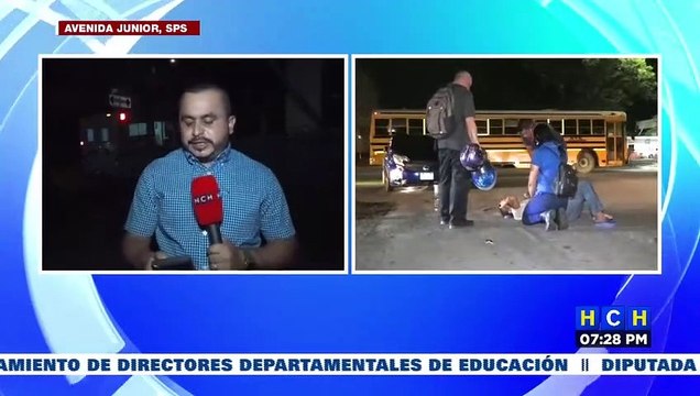 Motociclista resulta herido en accidente vial ocurrido en San Pedro Sula