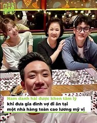 Trấn Thành chuẩn con rể quý: Đưa mẹ vợ đi ăn toàn món sang | Điện Ảnh Net