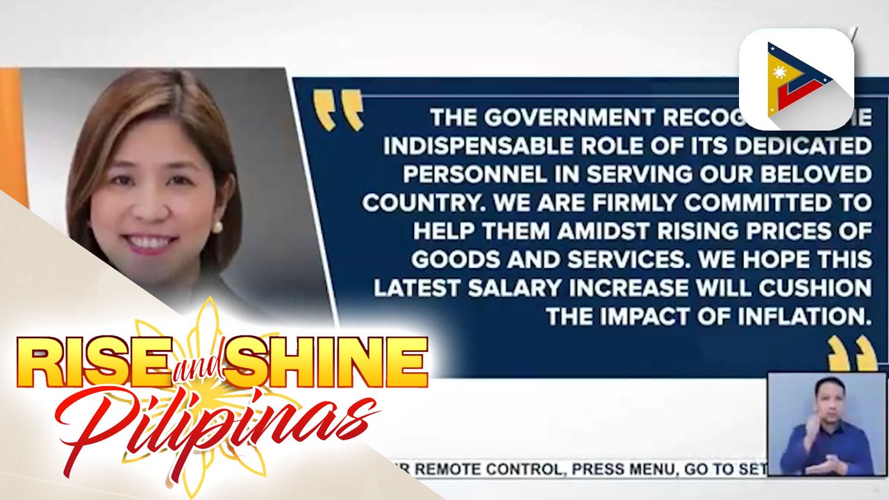 Pondo para sa ikaapat na tranche ng umento sa sahod ng government employees, pirmado na ng DBM