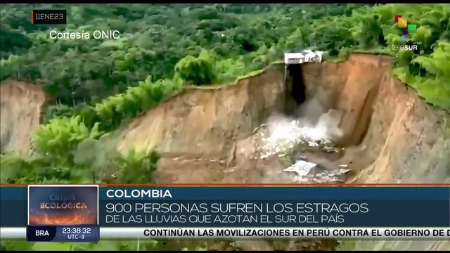 Más de 900 personas sufren estragos de intensas lluvias en departamento colombiano del Cauca