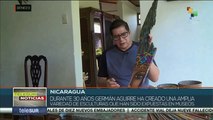 Escultor nicaragüense convierte en arte materiales reciclados