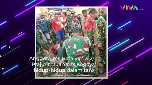 Prajurit TNI Terkubur Hidup-hidup saat Bersihkan Puing Gempa