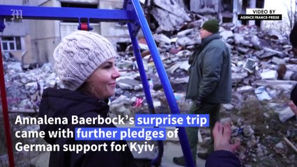 Russia hits Ukraine's Kharkiv after German minister's visit