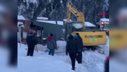 AYDER YAYLASI'NDA 'KESİN KORUNACAK HASSAS ALAN'DA BULUNAN 6 YAPI YIKILDI