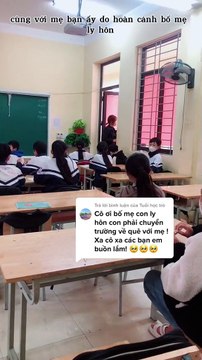 Bố mẹ ly hôn, bé gái bật khóc phút chia tay trường lớp theo mẹ về quê