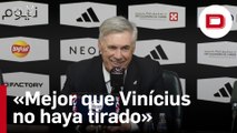 La broma de Ancelotti a Vinicius con el quinto penalti: «Menos mal que no lo tiró»