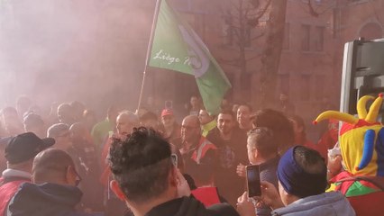 Près de mille travailleurs de Liège Airport devant le gouvernement wallon