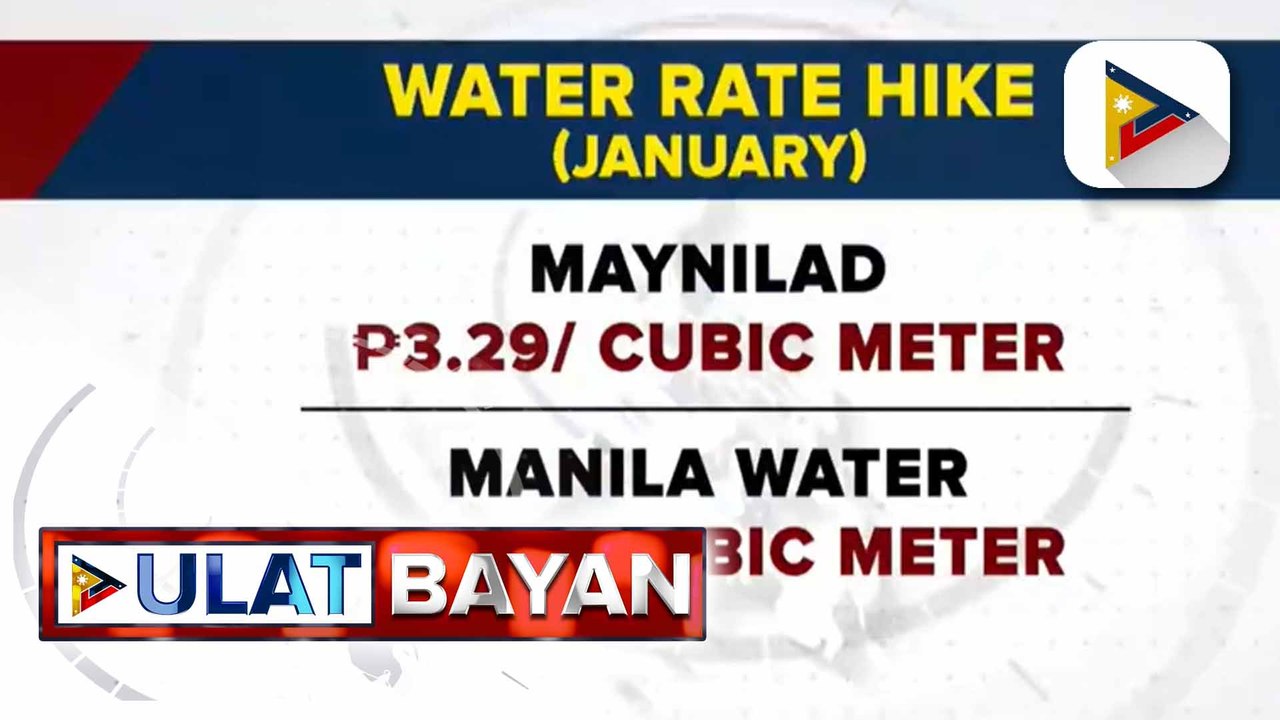 Singil sa tubig ng Maynilad at Manila Water, tataas - video Dailymotion