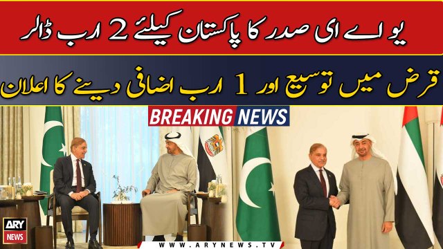 UAE rolls over $2 billion loan; agrees to provide additional $1 billion