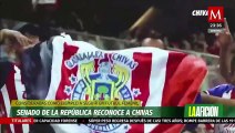 Jugadoras de Chivas Femenil son reconocidas en el Senado de la República