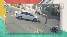 Motociclista choca y no traía casco