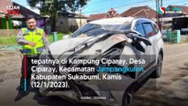 Sopir Tiba-tiba Kaku, Mobil Seruduk Rumah dan Warung di Ciparay Sukabumi