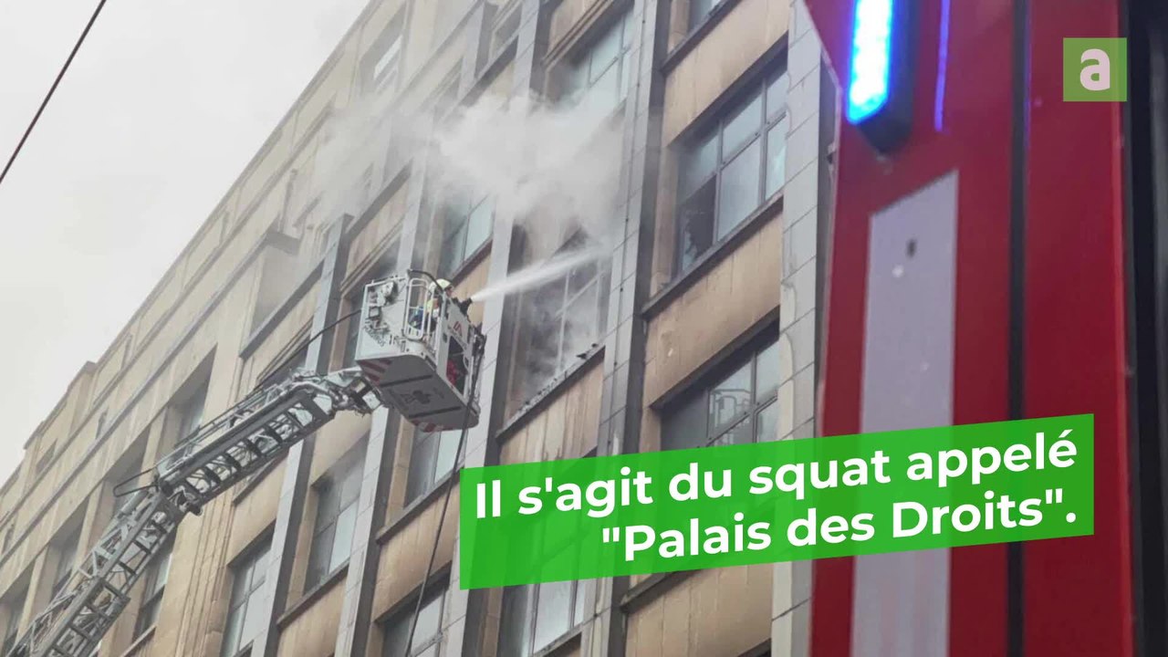 Incendie au squat de la rue des Palais à Schaerbeek
