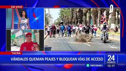 Comerciantes de los mercadillos de la zona franca de Tacna se sumaron a las protestas
