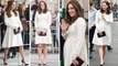 Kate Middleton Wows In White Coat And Shows Off Bigger Baby Bump For Pegasus School Visit