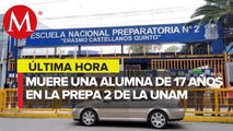 Muere alumna dentro de Prepa 2 de la UNAM