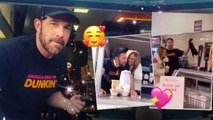 Ben Affleck and JLo make everyone shy when they have a sweet kiss in Dunkin'