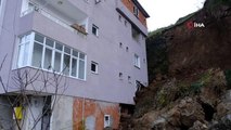 Samsun'da heyelan evin içine aktı: 4 katlı binanın giriş katı zarar gördü