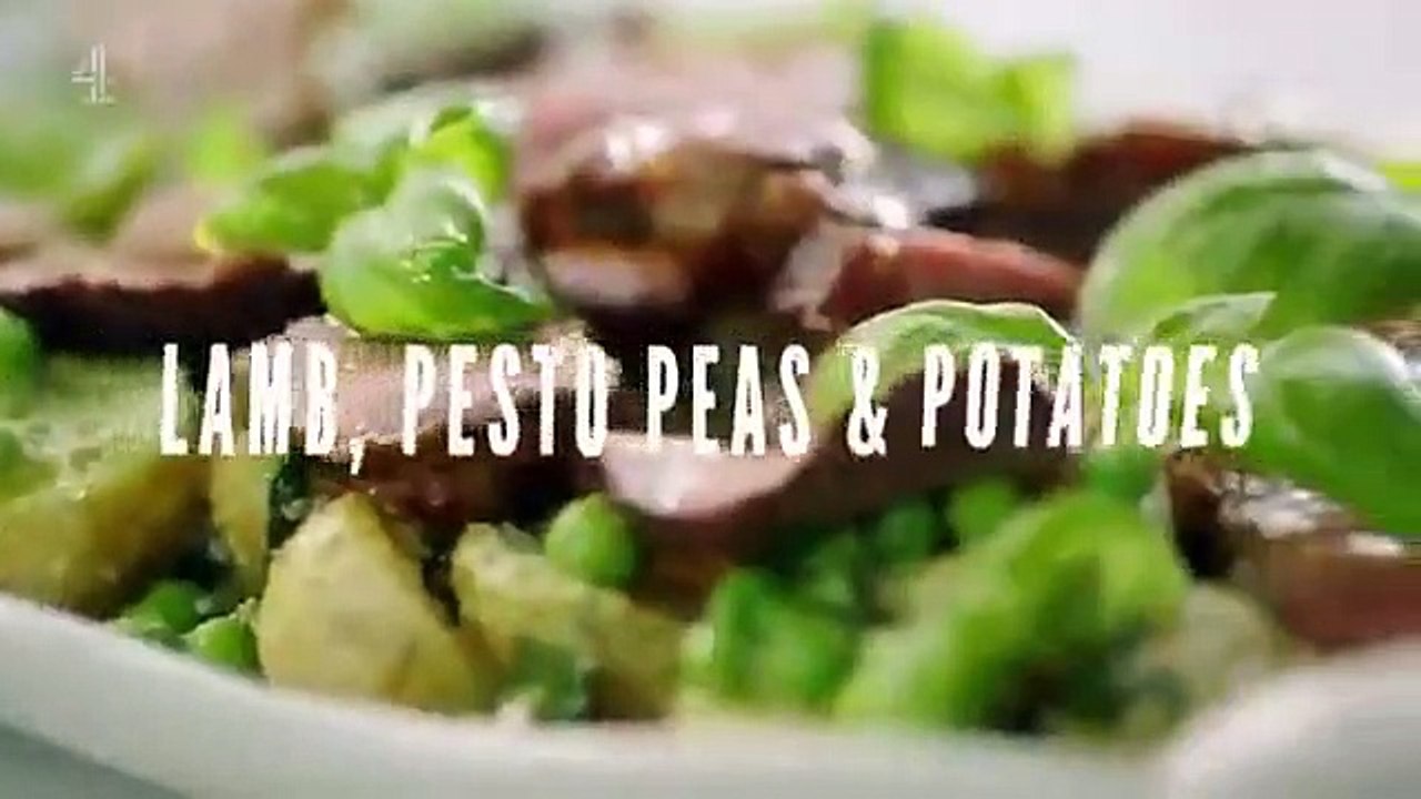 Jamie's Quick and Easy Food - Se3 - Ep04 - Lamb, Pesto Peas, Pear and Gorgonzola Farfalle, Sticky Hoisin Chicken, Spinach Curry HD Watch