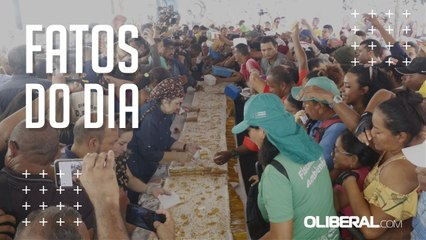 Aniversário de Belém: bolo de cupuaçu é distribuído para moradores da cidade no Ver-o-Peso
