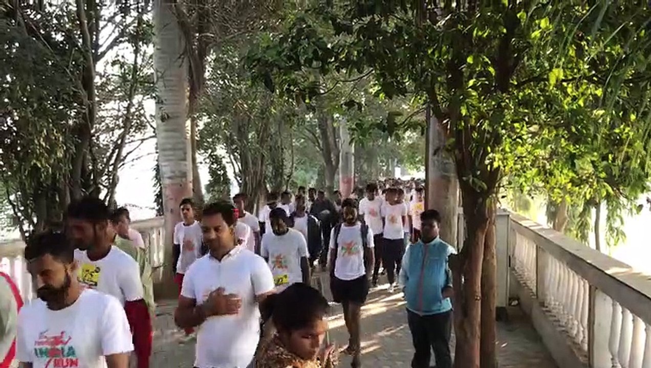 यंग इंडिया रन मैराथन में दौड़े शहर के युवा, भारत को विश्वगुरु बनाने का संकल्प लिया