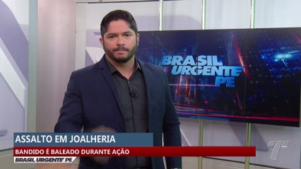 Bandido é baleado durante assalto em joalheria