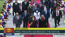 Venezuelan National Assembly opens session and receives the President Nicolás Maduro