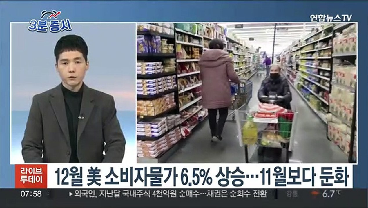 [3분증시] 美 인플레 둔화 소식에 일제히 상승 外