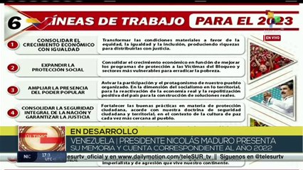 Presidente de Venezuela anuncia lineamientos fundamentales de trabajo para el 2023