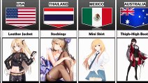 Girls Attractive Outfits From Different Countries star comparison data