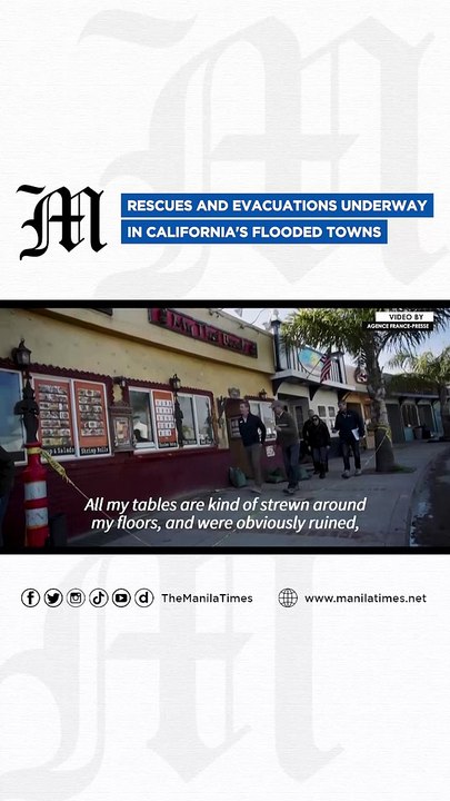 Rescues and evacuations underway in California's flooded towns
