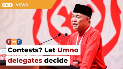 Up to Umno delegates, says Zahid on contests for top 2 posts