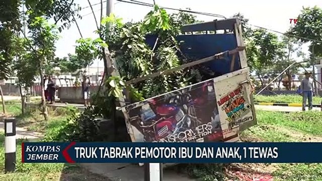 Gara-gara Ngantuk, SopirTruk Tabrak Pemotor Ibu Anak, 1 Tewas
