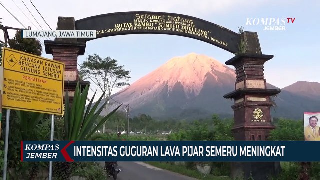 Intensitas Guguran Lava Pijar Gunung Semeru Meningkat