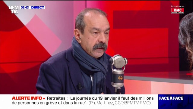 Pour Philippe Martinez, c'est une évidence , il y aura au moins 1 à 2 millions de manifestants le 19 janvier selon les syndicats