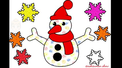 Colouring Snow Man For Kids | Basic Colouring Tips | Kids Colouring Fun #ashisumanshow