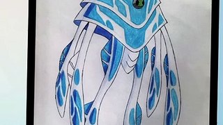 How to draw Ampfibian Ben10 Alien // ben10 drawing for beginners // step by step full tutorial