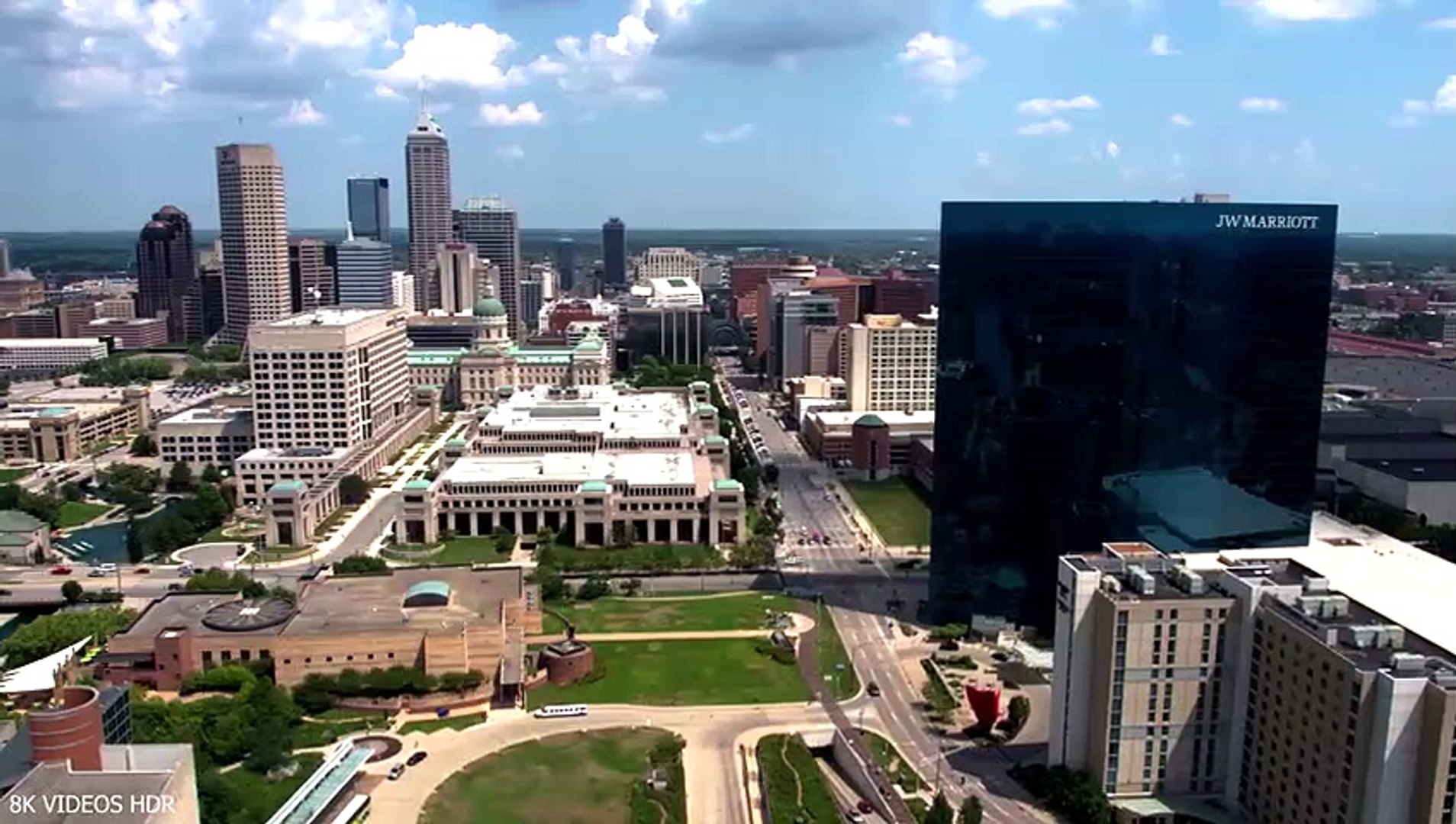 ⁣Flying over American Cities 8K Ultra HD Drone Video