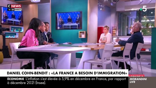 André Bercoff pique un coup de colère et traite Daniel Cohn-Bendit de crétin dans Morandini Live après ses propos sur l’immigration: Ferme-la ! Tu es grotesque - VIDEO