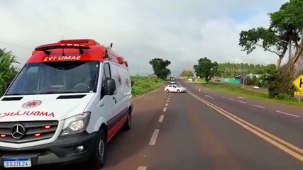 Mulher grávida de 6 meses e motociclista morrem na BR-277