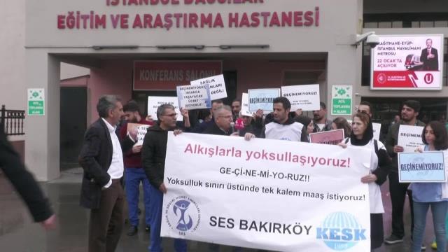 Sağlık Emekçilerinden Bağcılar Hastanesi Önünde Eylem: Kayıpların Azaltılması İçin Kamu Emekçilerinin Maaşlarına En Az Asgari Ücret Artış Oranı...